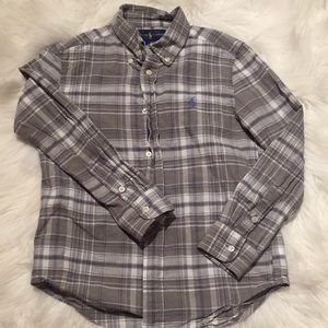 Plaid cotton oxford shirt